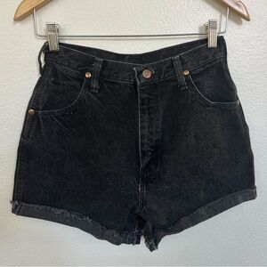 Wrangler High Waist Black Women's Denim Shorts